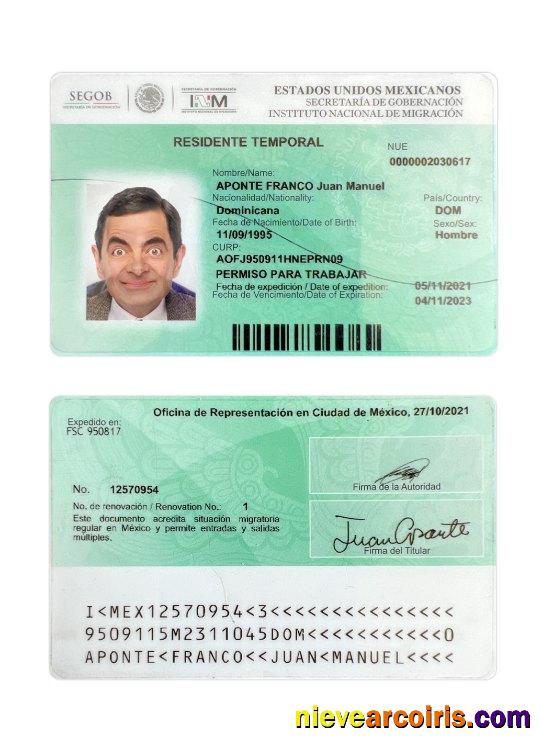 Mexico residence permit 2021-present